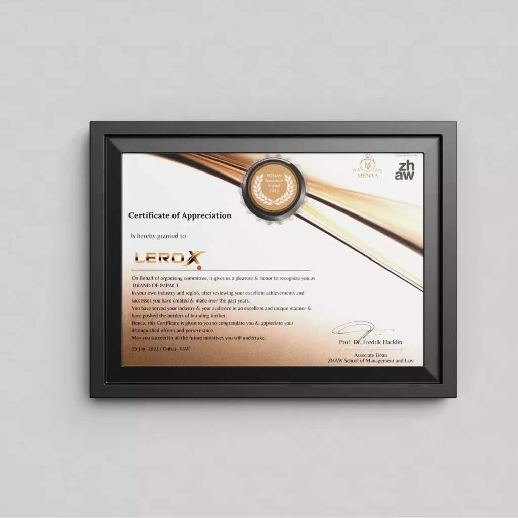 Lerox certificate 1